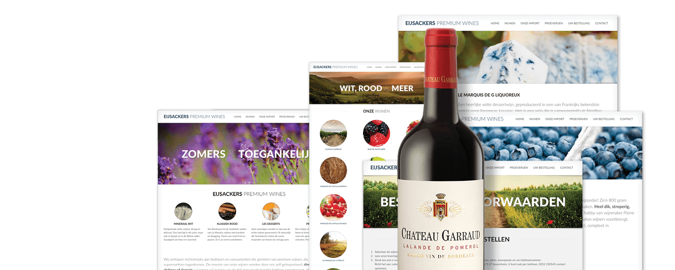 Screendumps website premiumwines.nl